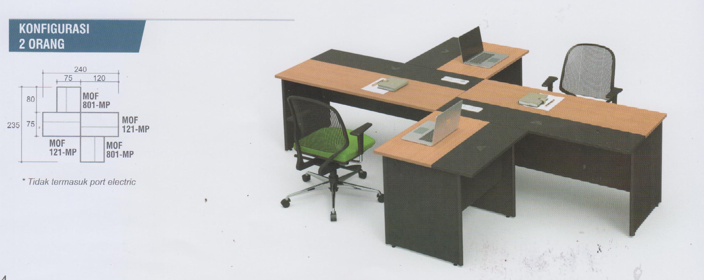 Meja Staff 2 Orang
